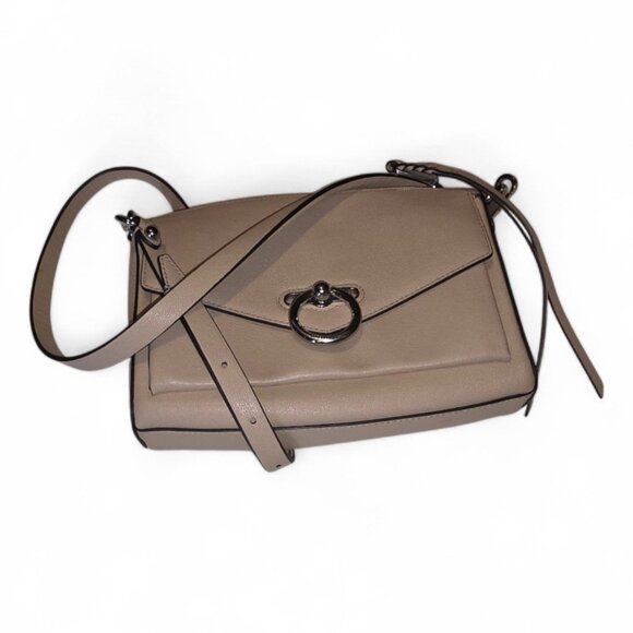 Rebecca Minkoff Jean MAC Leather Crossbody Purse Dusty Pink Pebbled Leather - Picture 1 of 14